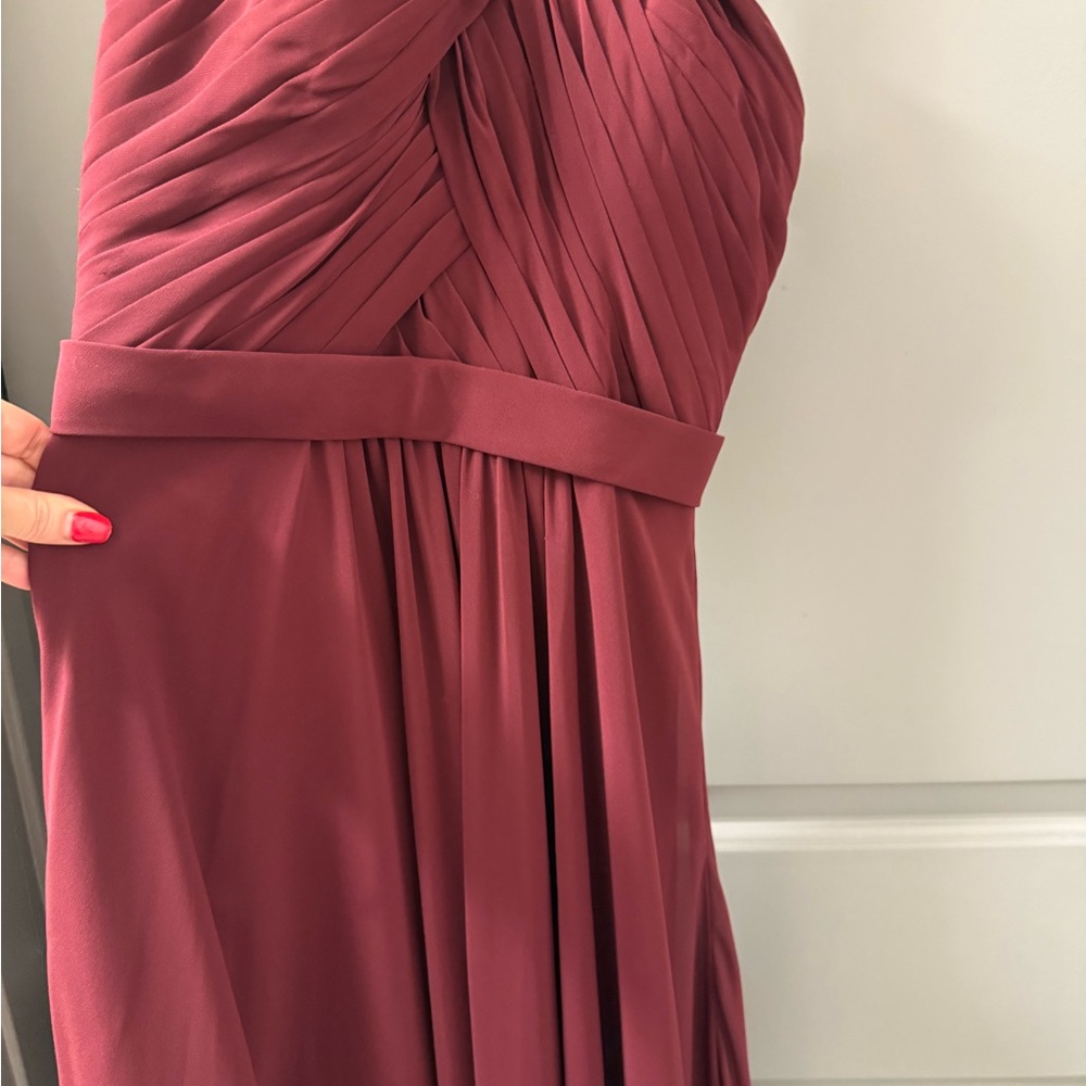 Azazie One Shoulder Ruched Gown